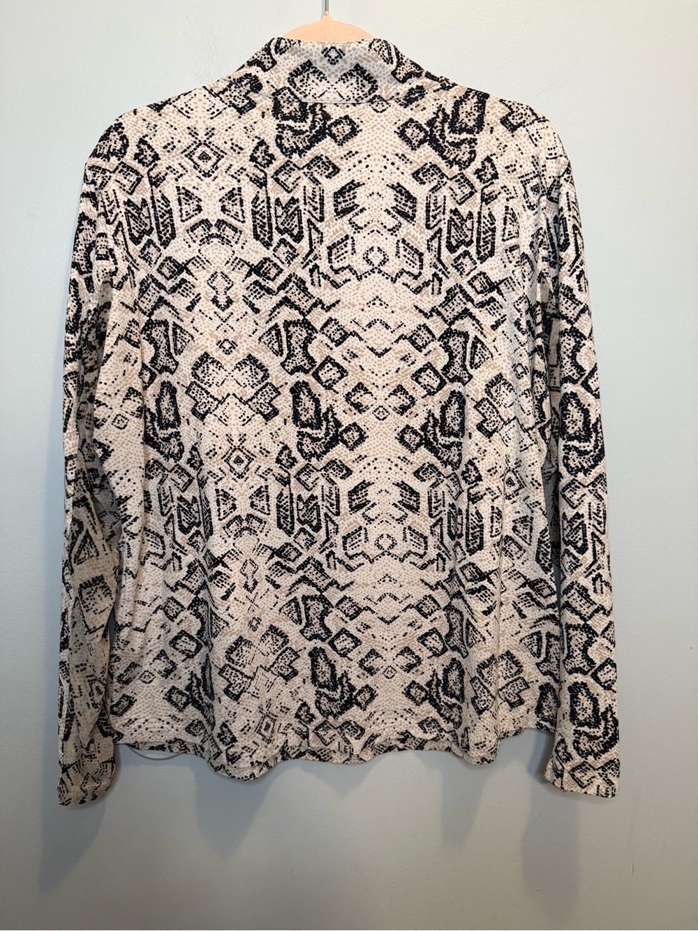 IBKUL Iggy Black White Snakeskin 1/4 Zip Pullover Sun Shirt Top XXL Athletic - Picture 2 of 7